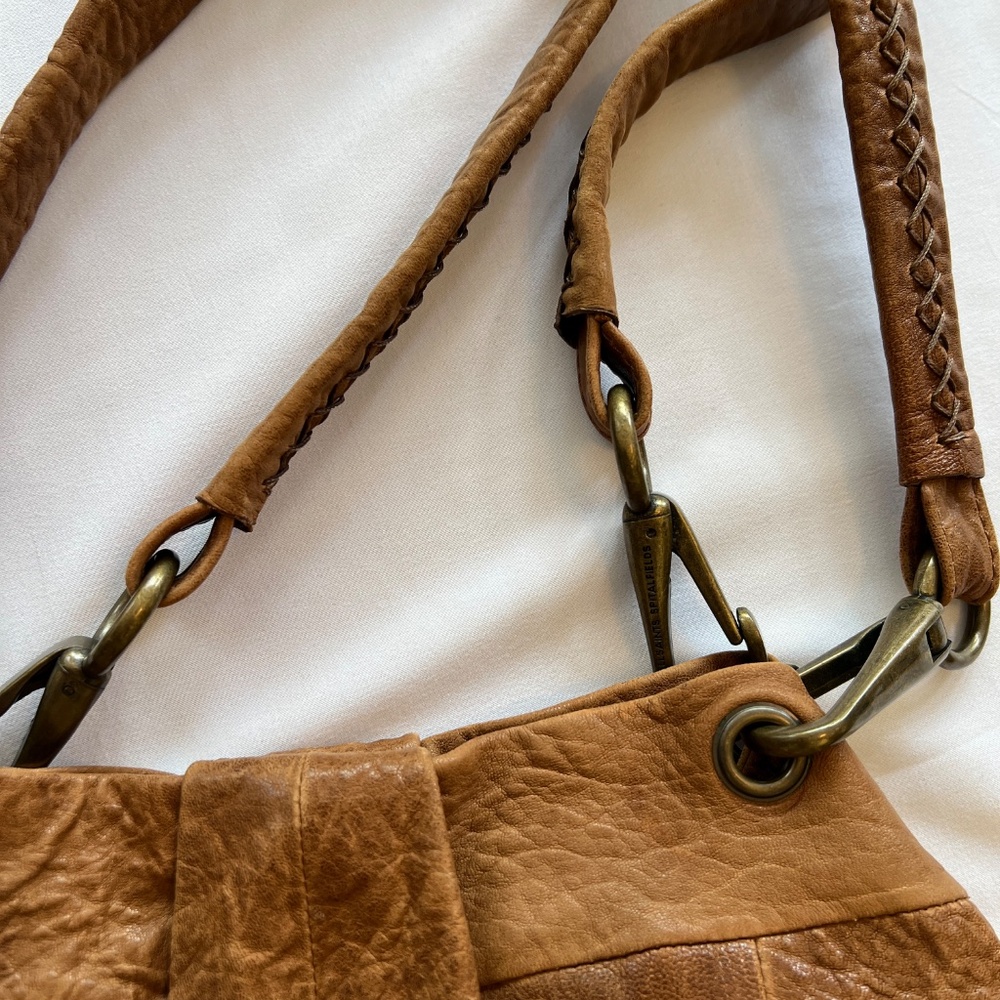 AllSaints Anatolian Washed Leather Hobo Shoulder Bag Brown Retail $298 - Picture 3 of 15